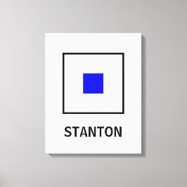 Lienzo Bandera náutica de nombre de familia S
