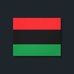 Lienzo Bandera panafricana<br><div class="desc">Este diseño presenta la bandera panafricana (también conocida como la bandera de la Liberación Negra, la bandera de la UNIA o la bandera afroamericana), que es una bandera tricolor compuesta por tres bandas horizontales de rojo, negro y verde. La Asociación Universal para el Progreso del Negro y la Liga de...</div>