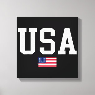 Lienzo Bandera Patriótica Americana Para Hombres Mujeres 