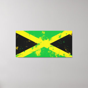 Lienzo Bandera pintada de un grano de arena de Jamaica