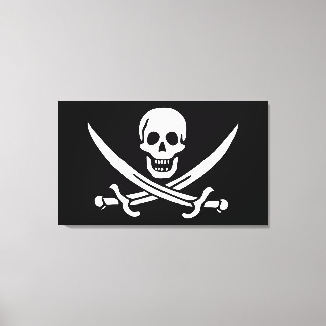 Lienzo Bandera pirata (Anverso)
