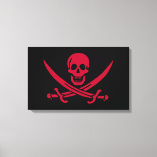 Lienzo Bandera pirata de Calico Jack Cráneo y Espadas Car