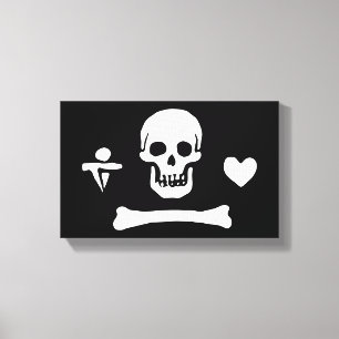 Lienzo Bandera pirata Stede Bonnet Jolly Roger