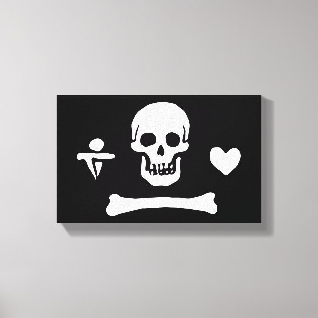 Lienzo Bandera pirata Stede Bonnet Jolly Roger (Anverso)