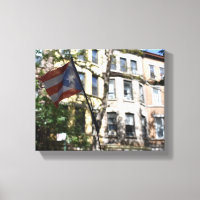 Bandera portorriqueña Upper West Side New York Cit