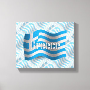 Lienzo Bandera que agita de Grecia