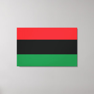 Lienzo Bandera roja, negra y verde