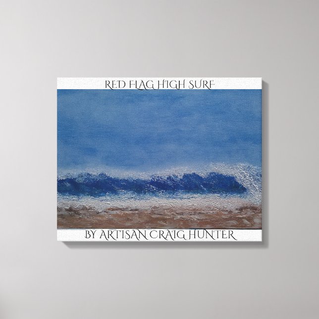 Lienzo Bandera roja oleaje alto (Anverso)