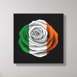 Lienzo Bandera Rosa irlandesa en negro