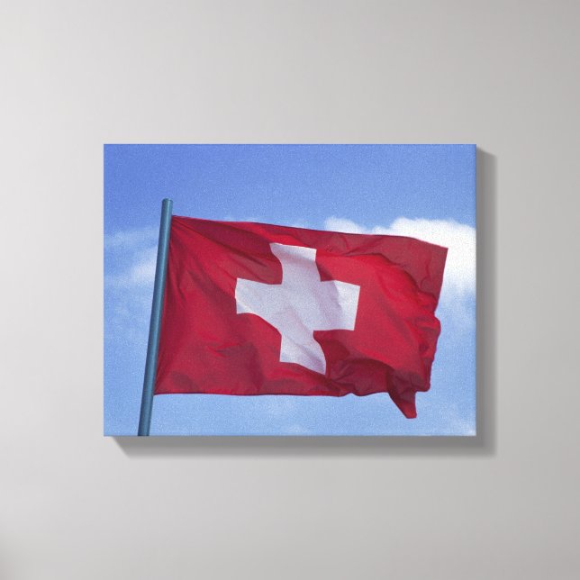 Lienzo Bandera suiza RF) (Anverso)