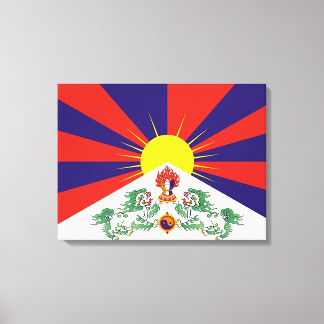 Lienzo Bandera tibetana (Anverso)