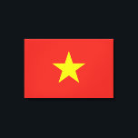 Lienzo Bandera vietnamita (Vietnam)<br><div class="desc">Este diseño presenta la bandera nacional de Vietnam (oficialmente conocida como República Socialista de Vietnam), que es un país en el sudeste asiático. Es el país más oriental de la península indochina. Vietnam tiene fronteras terrestres con China al norte, y Laos y Camboya al oeste. Vietnam también tiene fronteras marítimas...</div>