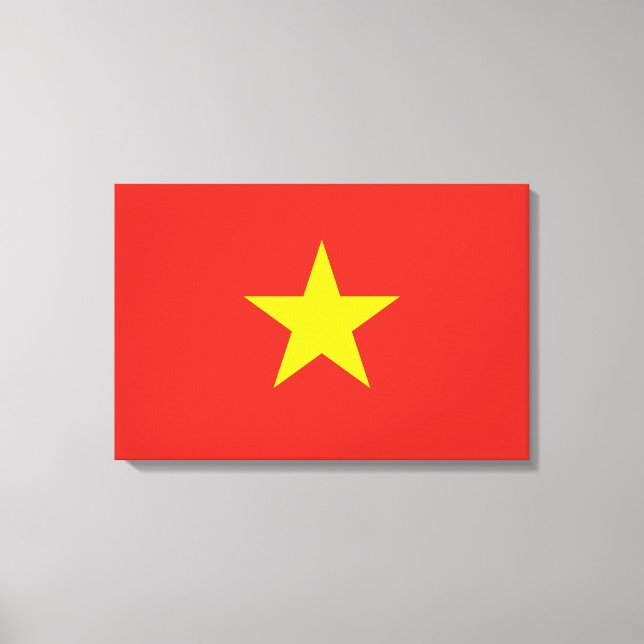Lienzo Bandera vietnamita (Vietnam) (Anverso)