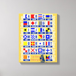 Lienzo Banderas alfabéticas náuticas