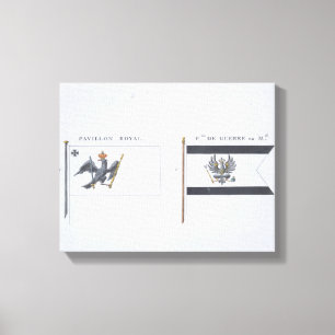 Lienzo Banderas prusianas, de un libro francés de bandera