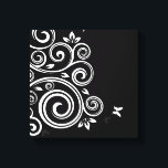 Lienzo Bañera de tela Wall Art Deco Art Déco<br><div class="desc">El arte de lienzo envuelto se muestra en una impresión gráfica de diseño de arte blanco y negro. Personalizar este artículo o compra tal cual. Imagen de stock</div>