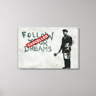 Lienzo Banksy Sigue tus sueños