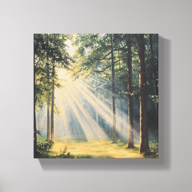 Lienzo Baño forestal a la luz del sol (Anverso)