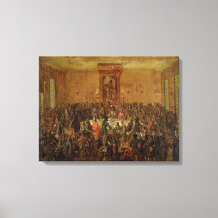 Lienzo Banquete dado en honor de Louis XIV por