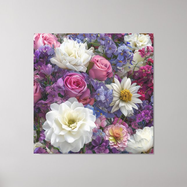 Lienzo Banquete de flores (Anverso)