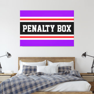 Lienzo BANQUILLO DE PENALTI Negro Blanco Rayas Moradas Br