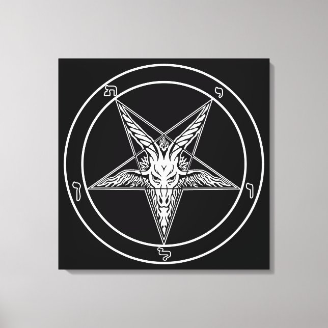 Lienzo Baphomet de estilo antiguo Sigil Wall Art (Anverso)