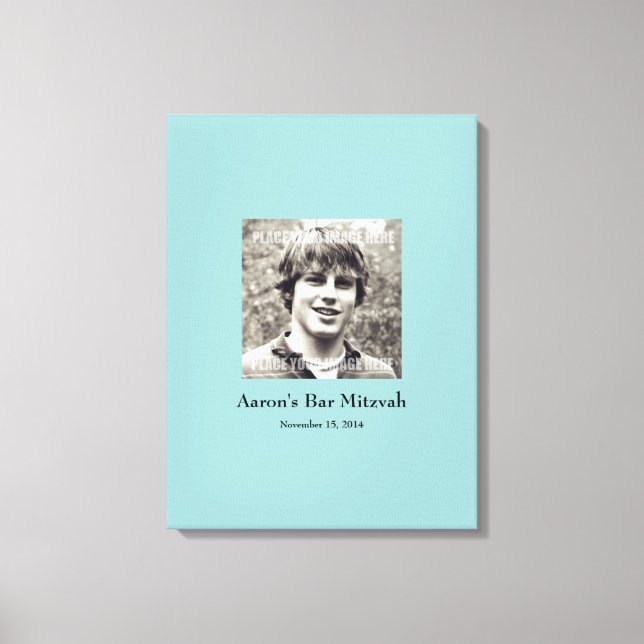 Lienzo Bar Mitzvah Rótulo En Junta Fiesta (Anverso)