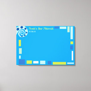 Lienzo Bar NOAH'S WAVES Bat Mitzvah Rótulo-In Board