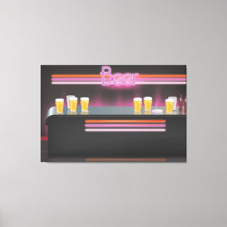 Lienzo Bar Retro de los 80
