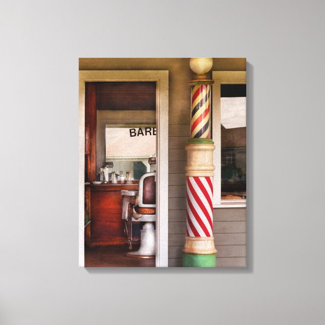 Lienzo Barber - Necesito un corte de pelo (Anverso)