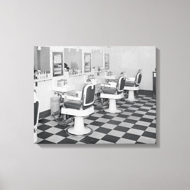 Lienzo Barbería Ejecutiva, 1935. Foto de cosecha de vinta (Anverso)