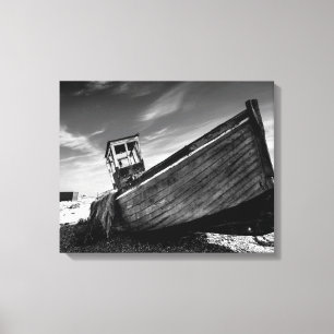 Lienzo Barco abandonado en la playa de Dungeness