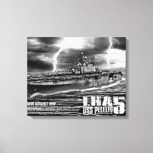 Lienzo Barco de asalto anfibio Peleliu Wrappedcanvas (Anverso)