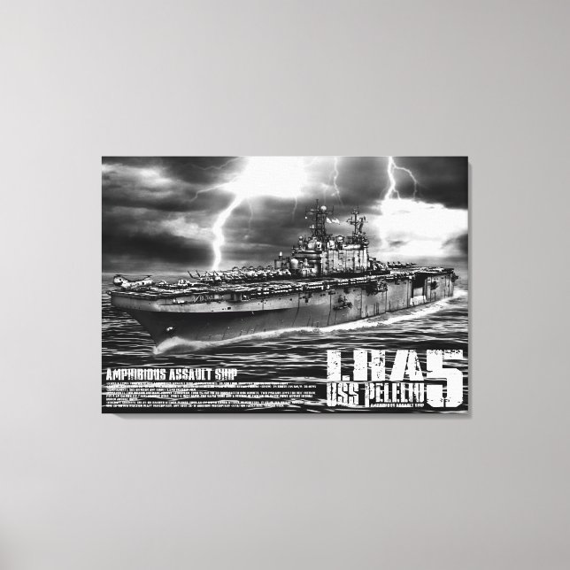 Lienzo Barco de asalto anfibio Peleliu Wrappedcanvas (Anverso)