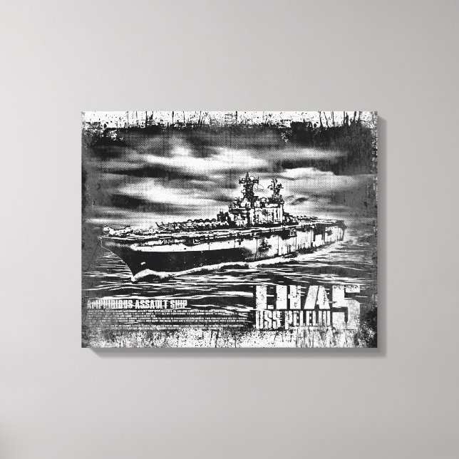 Lienzo Barco de asalto anfibio Peleliu Wrappedcanvas (Anverso)