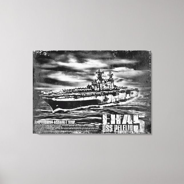 Lienzo Barco de asalto anfibio Peleliu Wrappedcanvas (Anverso)