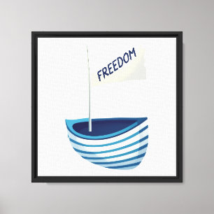 Lienzo Barco de la libertad náutica