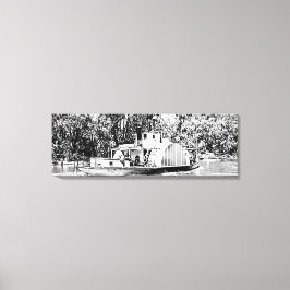 Lienzo Barco de remo en el río Victoria Murray