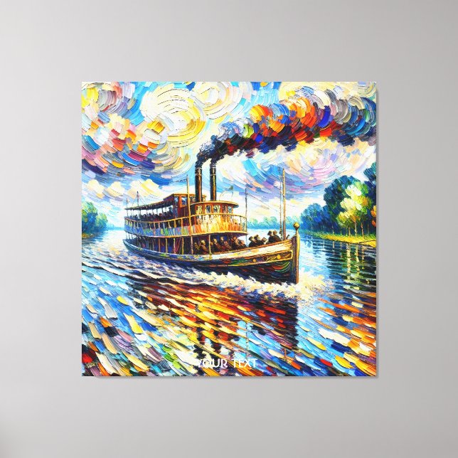 Lienzo Barco de vapor de agua dulce Fantasy (Anverso)