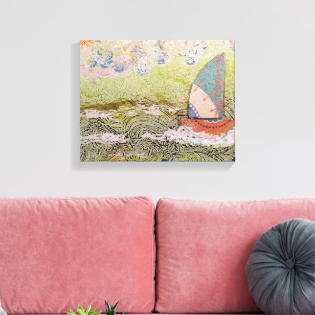 Lienzo Barco de vela Art Deco  (Insitu (Sala de estar))