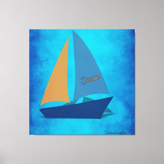 Lienzo Barco de vela colorido (Anverso)