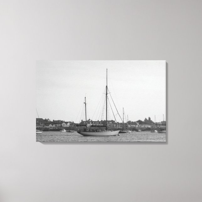 Lienzo Barco de vela de madera clásico (Anverso)