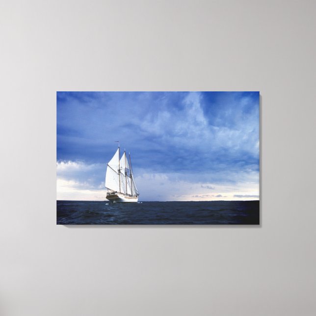 Lienzo Barco De Vela En El Mar Báltico (Anverso)