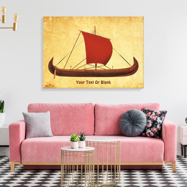 Lienzo Barco de Viaje de Navegación Roja II (Insitu (Sala de estar))