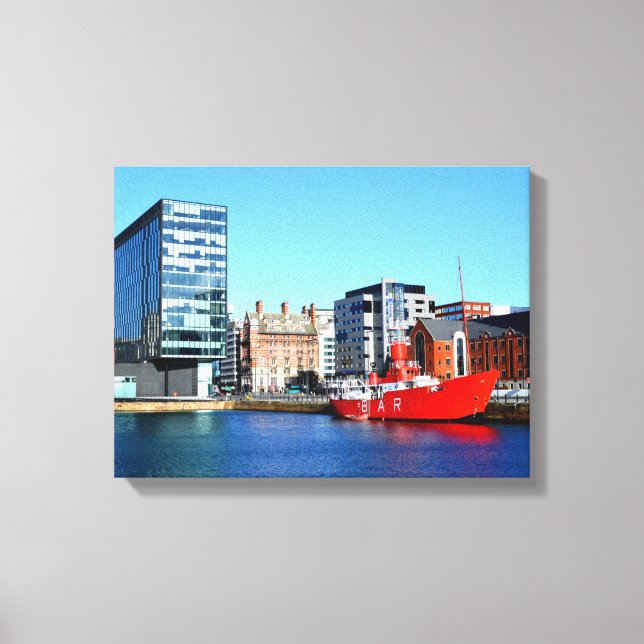 Lienzo Barco en el Albert Dock (Anverso)