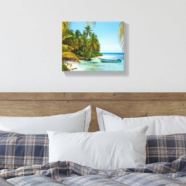 Lienzo Barco En El Caribe (Insitu(Dormitorio))