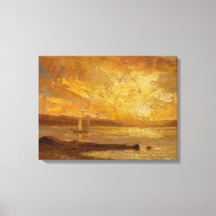 Lienzo Barco en el mar - Edward Mitchell Bannister - c189
