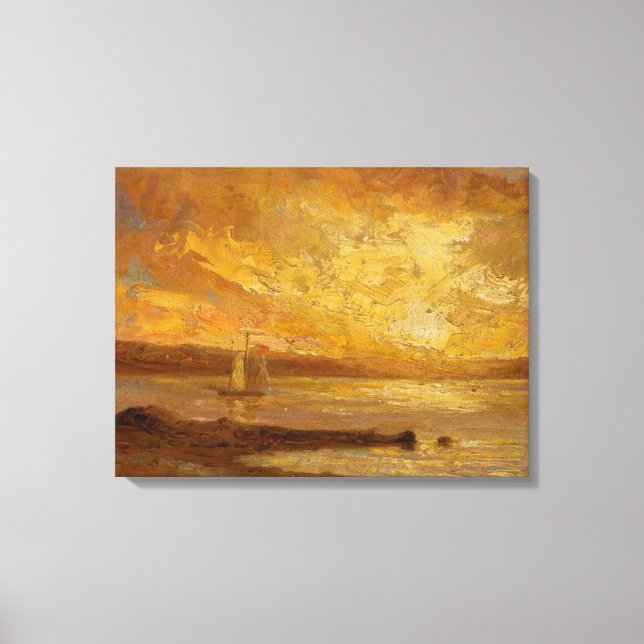 Lienzo Barco en el mar - Edward Mitchell Bannister - c189 (Anverso)