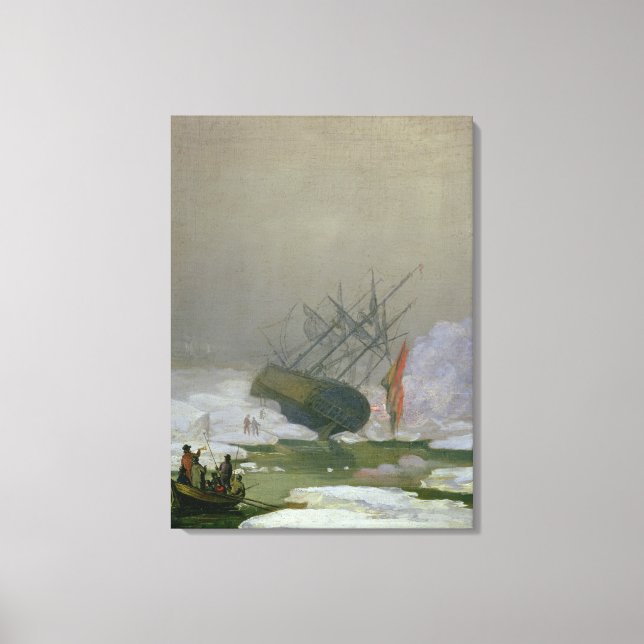 Lienzo Barco en el mar Polar, 12 de diciembre de 1798 (Anverso)