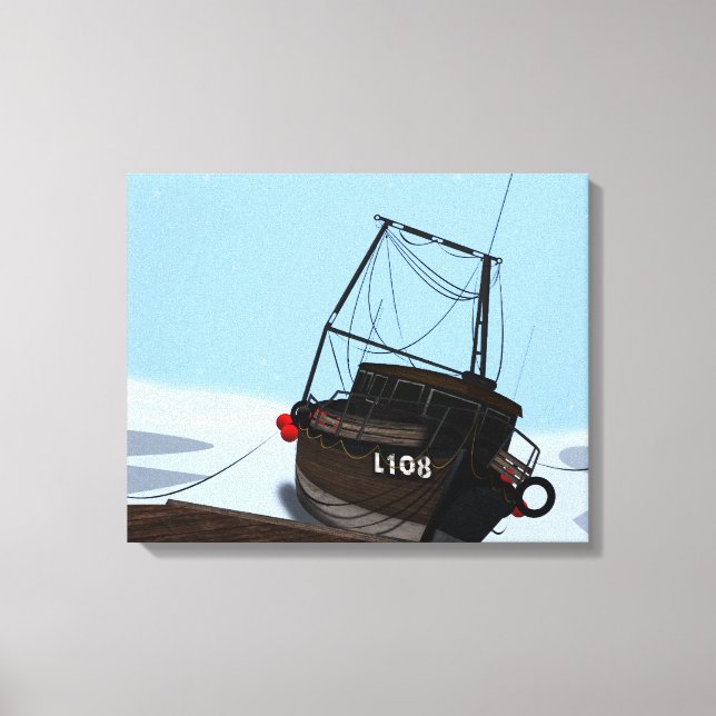 Lienzo Barco pesquero (Anverso)